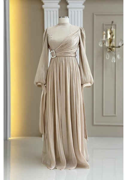 Hira Abiye Elbise Gold