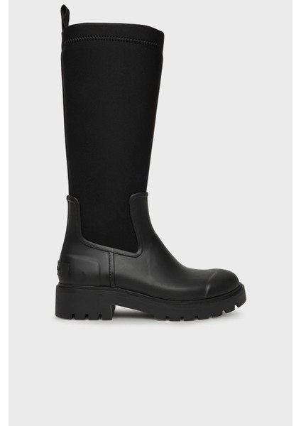 Kalın Taban Fermuarlı Uzun Çizme YW0YW02002BEH Bayan Çizme YW0YW02002 Beh