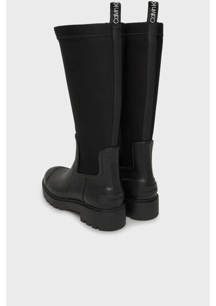 Kalın Taban Fermuarlı Uzun Çizme YW0YW02002BEH Bayan Çizme YW0YW02002 Beh modelleri