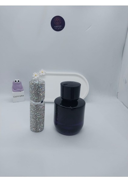 Parıldayan Elmas Işlemeli Mini Doldurulabilir Parfüm Şişesi 10 ml (Gümüş) modelleri