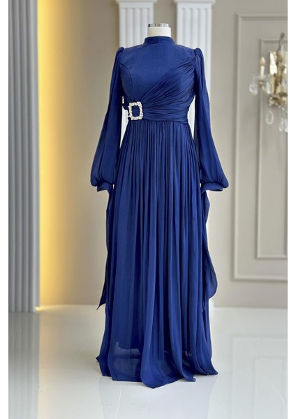 Hira Abiye Elbise Lacivert