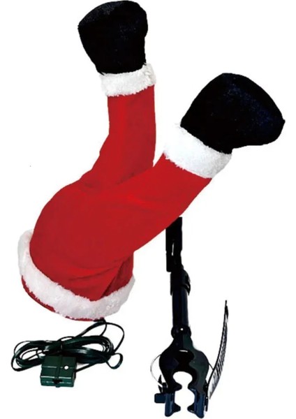 Hareketli Yılbaşı Ağaç Süsü Dekoru Sallanan Peluş Ayaklar Çam Ağacı Süsü modelleri