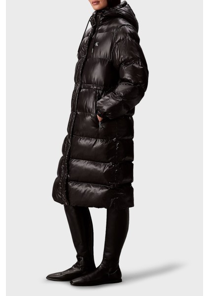 Kapitoneli Relaxed Fit Kapüşonlu Uzun Şişme Mont LV047D506GUB1 Bayan Mont LV047D506G Ub1 modelleri