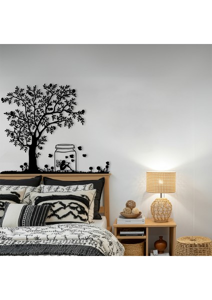 Çiçekler, Kelebekler ve Peri Kızı Temalı Ahşap Duvar Tablosu modelleri