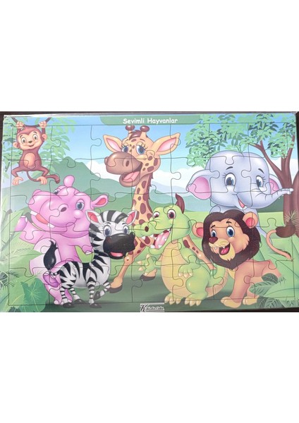 Ahşap Puzzle 24X30 cm 35 Parça Sevimli Hayvanlar Orman Hayvanları