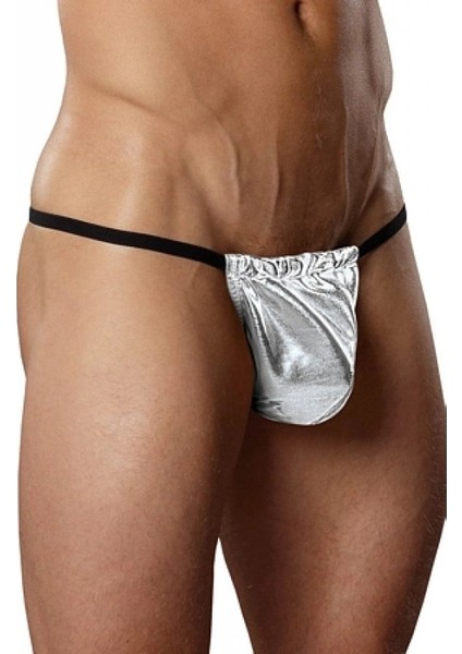 Dodes Fantazi Gümüş Renk Lame Erkek String-Tanga TG274579