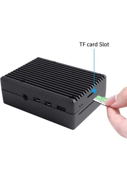 Raspberry Pi 4 Alüminyum Muhafaza Kutusu (Soğutmalı) - Siyah