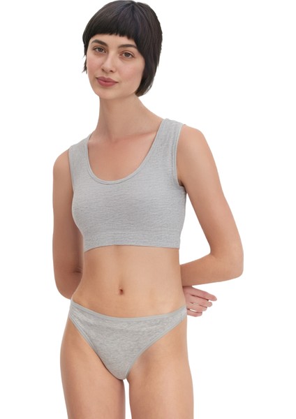 , Pamuklu Basic Tanga Külot, 4'lü Paket, Chiloti, 4'lü Gri, Rahat ve Şık fiyatları