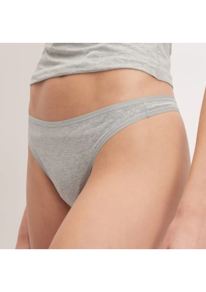 , Pamuklu Basic Tanga Külot, 4'lü Paket, Chiloti, 4'lü Gri, Rahat ve Şık fırsatları