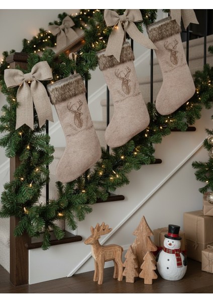 Kahve Yılbaşı Çorabı 60CM fiyatları