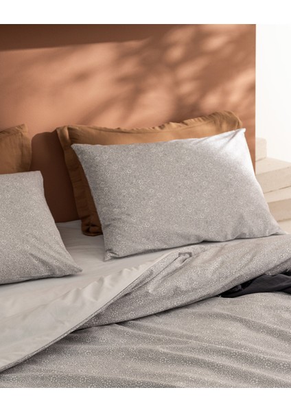 Alida Tek Kişilik %100 Pamuk Ranforce Baskılı Nevresim Takımı - Gri indirimleri