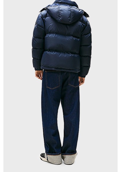 Relaxed Fit Çıkarılabilir Kapüşonlu Su Itici Şişme Mont Erkek Mont DM0DM22036 C1G modelleri