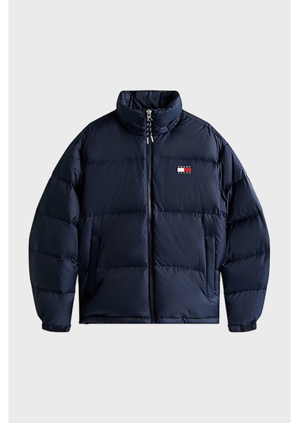 Relaxed Fit Çıkarılabilir Kapüşonlu Su Itici Şişme Mont Erkek Mont DM0DM22036 C1G