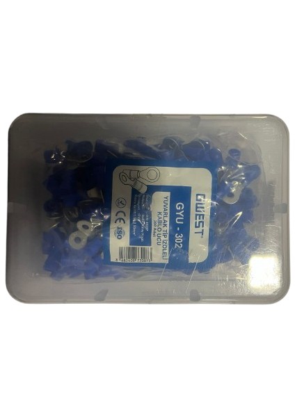 Yuvarlak Tip Izoleli Kablo Ucu GYU-302 Lacivert Adet 200