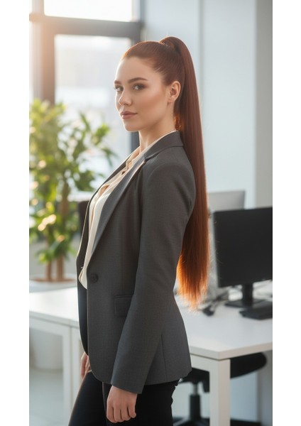 Isıya Dayanıklı Yumuşak Uzun Tokalı Kızıl Bakır-Kahve Takma Saç fiyatları