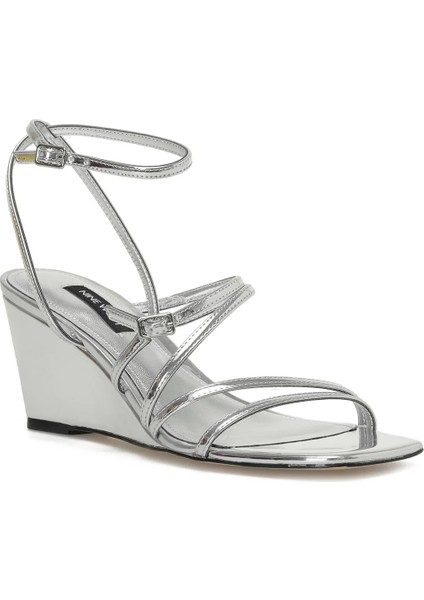 Keamer3 3fx Gümüş Kadın Dolgu Topuk Sandalet modelleri