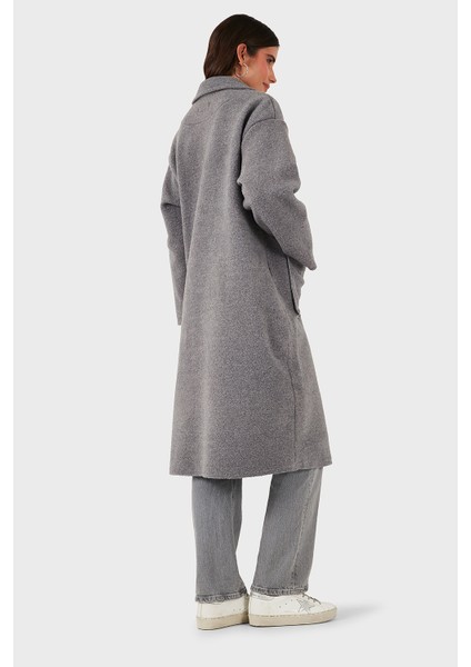 Via Dante Relaxed Fit Kruvaze Yaka Düğmeli Uzun Kaban Bayan Kaban 68821012 modelleri