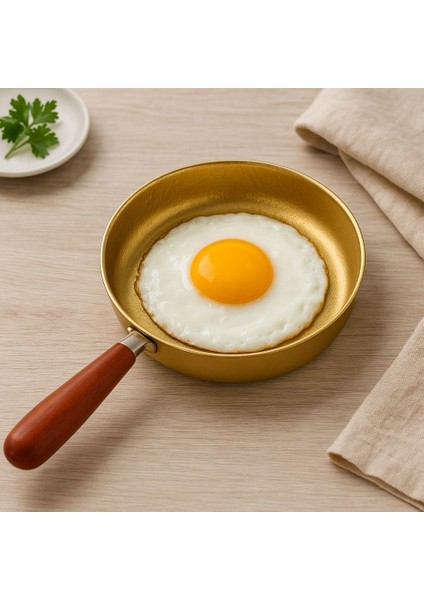 Ahşap Saplı Gold Paslanmaz Çelik Sos Yumurta Tavası 16 cm fiyatları