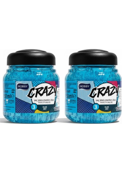 Hobby Crazy Islak Görünüm Saç Şekillendirici Jöle - 150 ml - 2 Adet modelleri