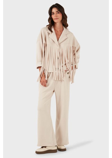 Via Dante Regular Fit Kruvaze Yaka Püsküllü Ceket Bayan Ceket 68821795 fiyatları