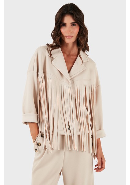 Via Dante Regular Fit Kruvaze Yaka Püsküllü Ceket Bayan Ceket 68821795 indirimleri