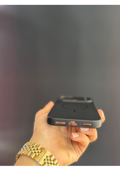 Iphone 17 Pro Max Uyumlu Siyah Sert Silikon ve Içi Kadife Magsafe Kılıf fırsatları