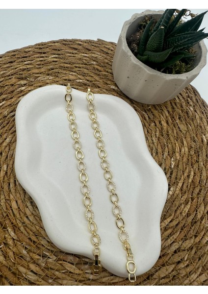 Zirkon Taşlı Oval Model Kuyumcu Model Bileklik indirimleri