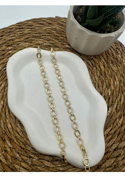 Zirkon Taşlı Oval Model Kuyumcu Model Bileklik