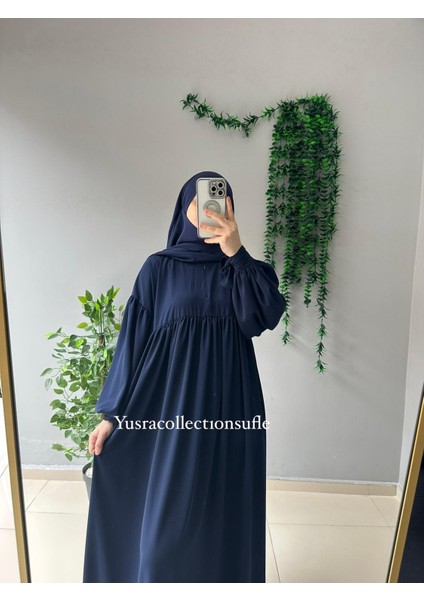 Tesettür Liza Elbise Kol Bağlamalı