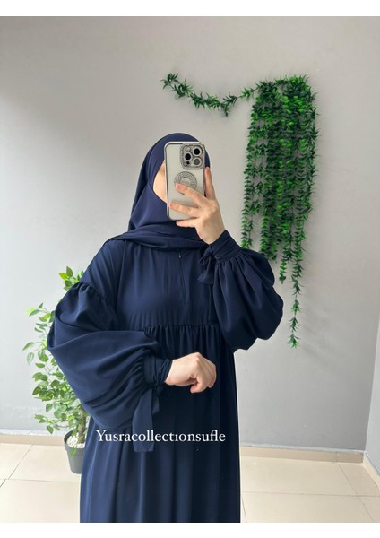 Tesettür Liza Elbise Kol Bağlamalı modelleri