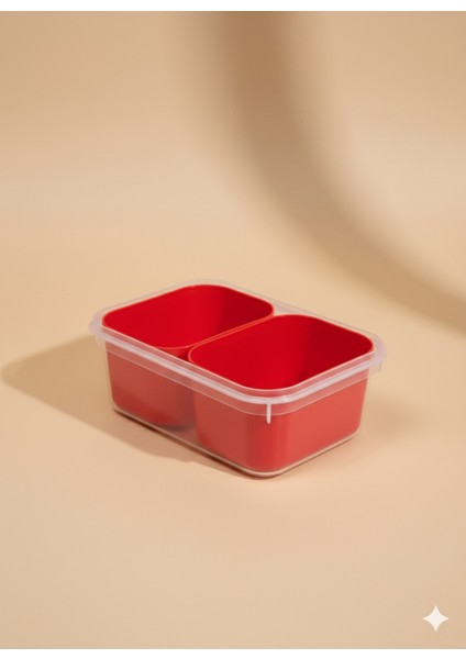 Yemek Kabı Sızdırmaz Kendinden Kaşıklı 2 Bölmeli – Ofis ve Okul Için Uygun Saklama, Yemek Kabı modelleri