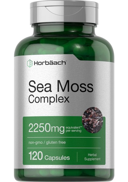 Horbäach Sea Moss Complex Complex Formula With Bladderwrack & Burdock Root 2250MG 120 Caps
