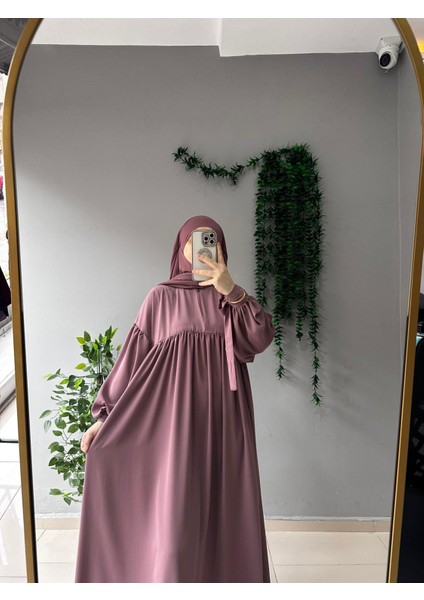 Tesettür Liza Elbise Kol Bağlamalı modelleri