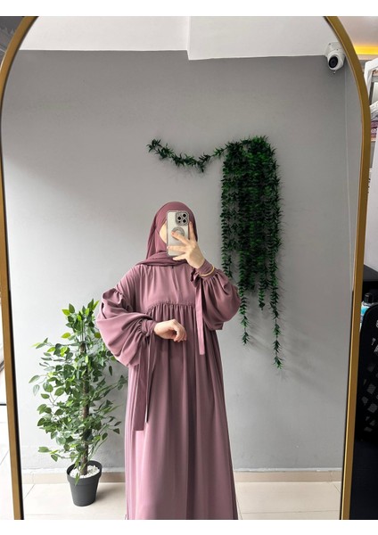 Tesettür Liza Elbise Kol Bağlamalı fırsatları