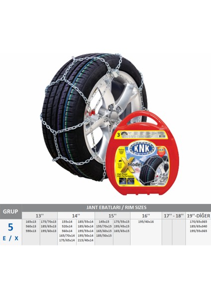 Araç Kar Patinaj Zinciri Takmatik 185 x 65 x R13