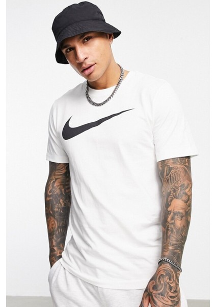 Nsw Clup Tee Swoosh Erkek Pamuklu Beyaz Tişört