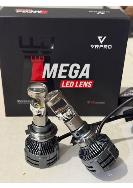 H7 Mercekli Mega 75WATT 22.000 Lümenled Farled Zenon Garantili Mercekli H7 Profesyonel Güçlü Aydınlaltma