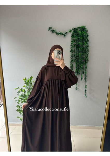 Tesettür Liza Elbise Kol Bağlamalı