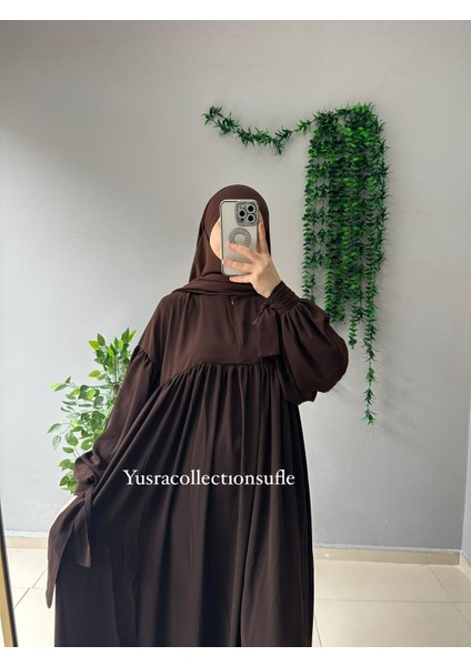 Tesettür Liza Elbise Kol Bağlamalı modelleri