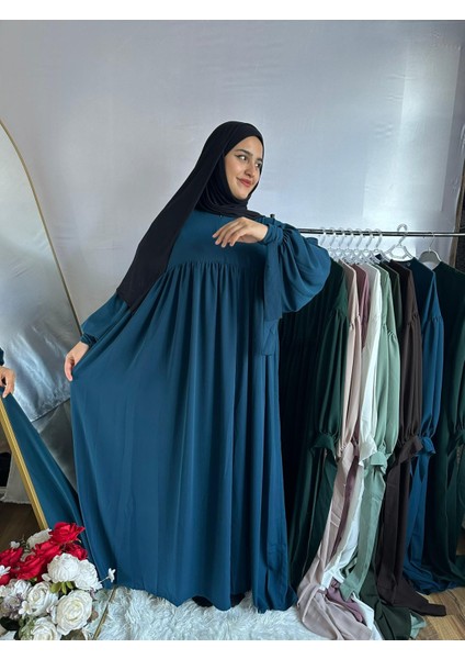 Tesettür Liza Elbise Kol Bağlamalı