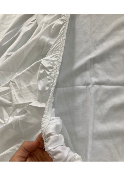 Çift Kişilik Otel Tipi Pamuk Saten Beyaz Lastikli Düz Çarşaf Takımı Orkide Homee Collection indirimleri