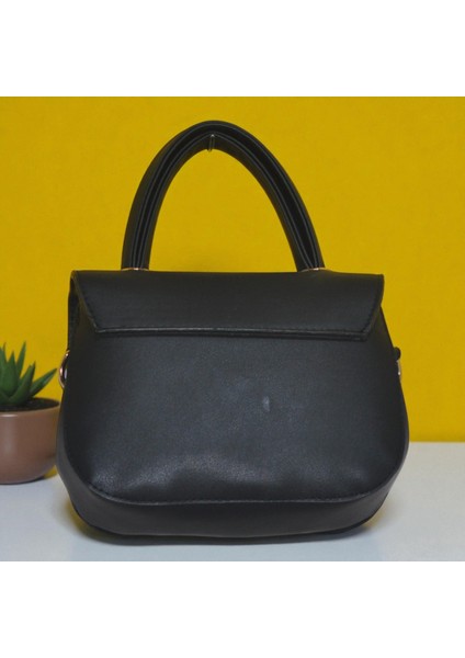 Kadın Siyah Mini Kol & Omuz Çantası – Gold Kare Tokalı Şık Küçük Boy Askılı Çanta fiyatları