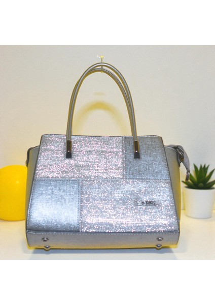 Kadın Işıltılı Patchwork El ve Omuz Çantası – Şık Günlük Çanta