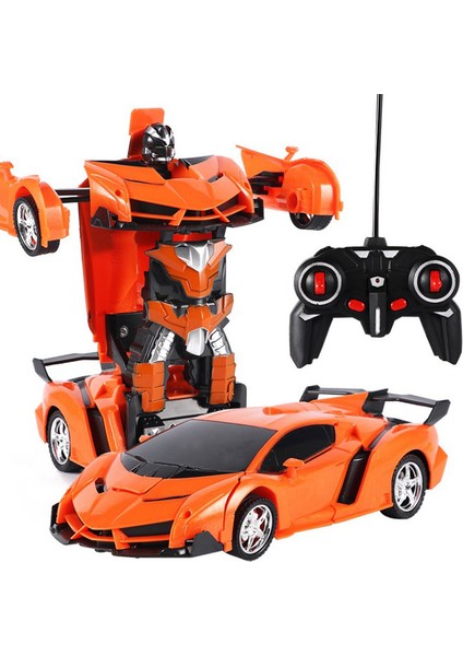 Uzaktan Kumandalı Şarjlı Robota Dönüşen Araba Işıklı 1/18 Ölçek Transformers Robota Dönüşen Oyuncak Araba