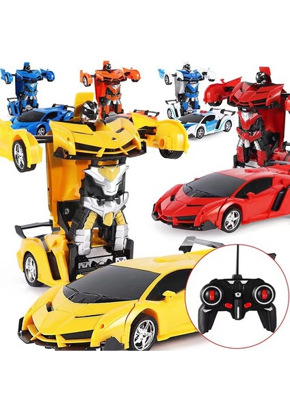 Uzaktan Kumandalı Şarjlı Robota Dönüşen Araba Işıklı 1/18 Ölçek Transformers Robota Dönüşen Oyuncak Araba fiyatları