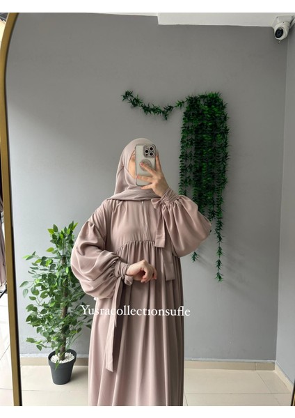 Tesettür Liza Elbise Kol Bağlamalı