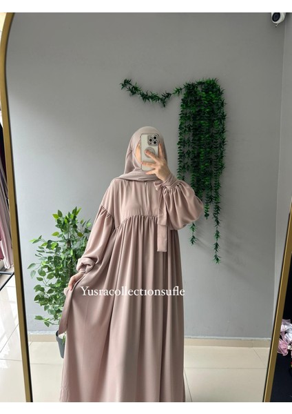 Tesettür Liza Elbise Kol Bağlamalı fırsatları