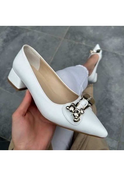 Jies Beyaz Topuklu Ayakkabı - Lisinya fırsatları