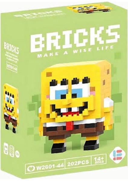 Sünger Bob 3D Yapboz Figürü (237 Parça) | Nano Blok Mini Bricks Seti Koleksiyon fiyatları