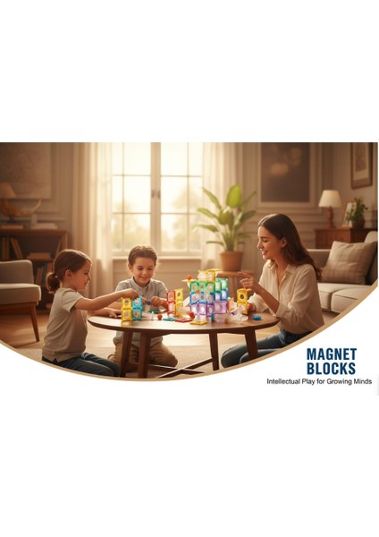 Magnet Blocks 84 Parça Manyetik Renkli Yapı Blokları Oyunu - Kaliteli Abs Plastik Güçlü Mıknatıs fiyatları